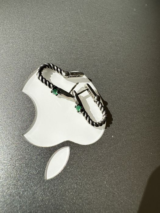 Сережки жемчужные , серьги с изумрудом серебро 925