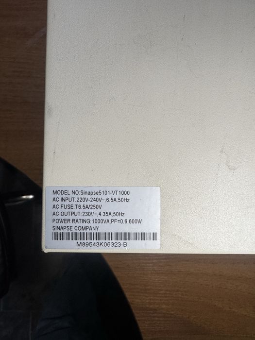 Безперебійник ДБЖ Sinapse 5101-VT 1000