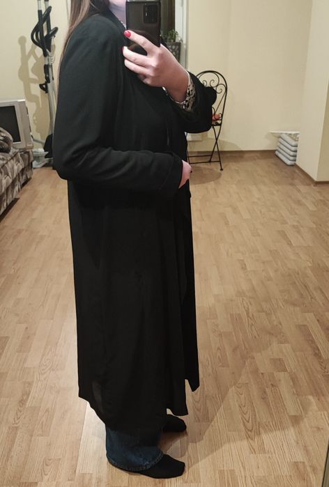 Чорна шифонова довга накидка фірми Atmoshere. Повністю нова