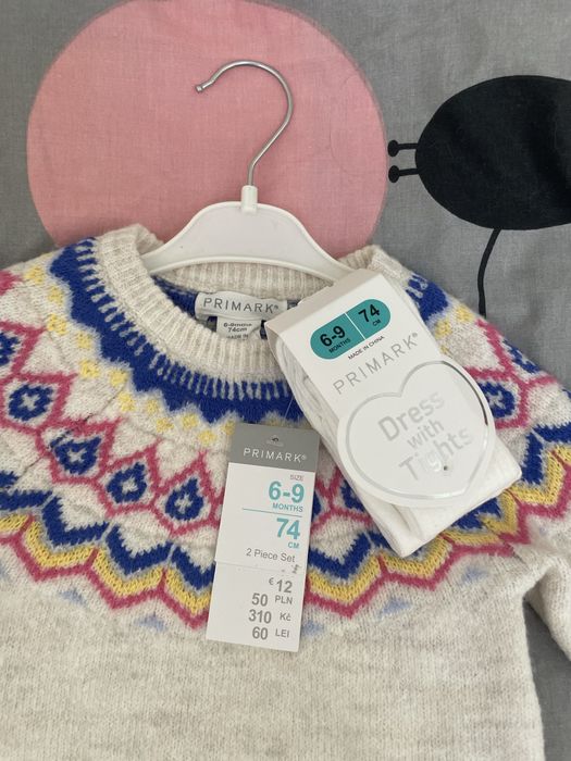 Primark набір, костюм Сукня туніка плаття вʼязане + колготки