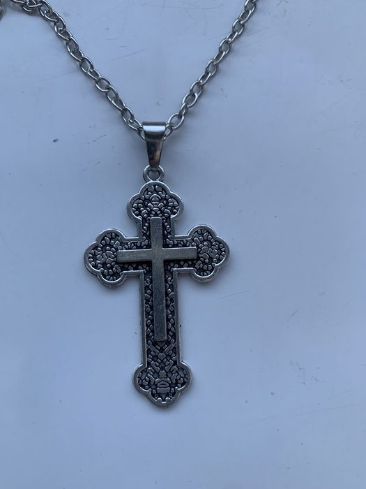 Naszyjnik z dużym krzyżem Gothic Goth