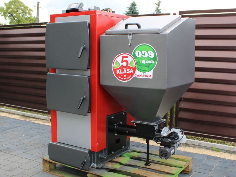 Kocioł 20kW z podajnikiem na ekogroszek kotły piec 180m Pleszew 5klasa