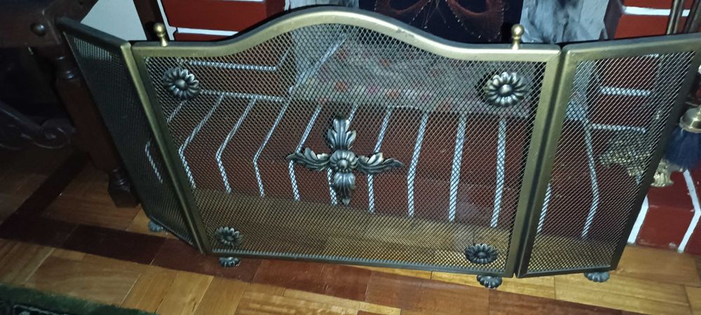 Conjunto utensílios lareira com ou sem guarda fogos