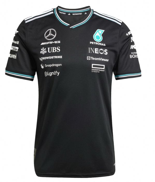 Mercedes/ Petronas F1 2025 t-shirt manga curta ou comprida