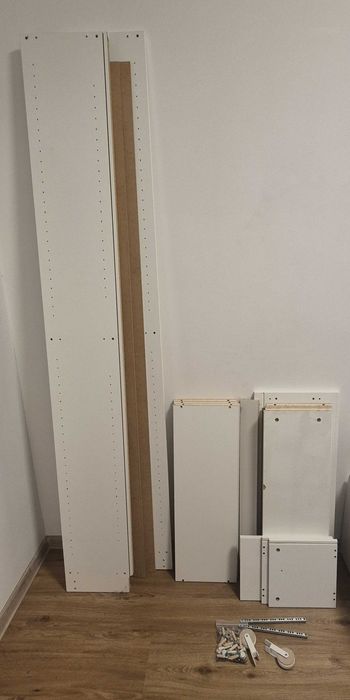 IKEA BILLY zestaw regałów + szuflady biały