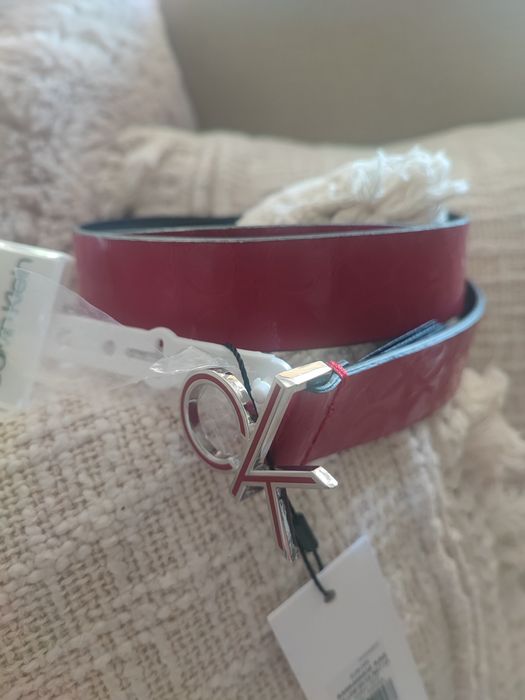 Pasek Calvin klein czerwony rozmiar 90