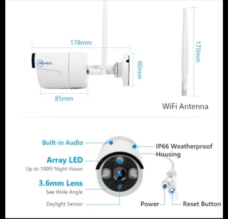 Kit video-vigilância 8 câmaras CCTV Wi-Fi + Box 1080HD NOVO