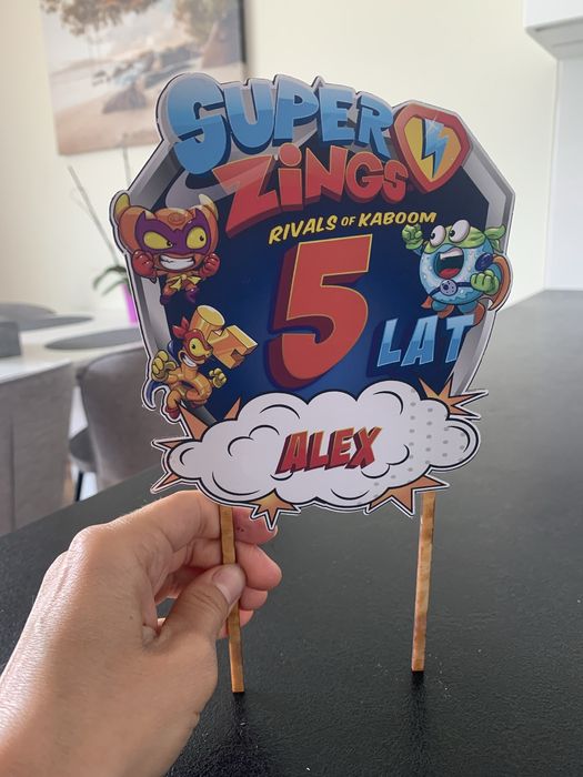 Topper imienny na tort zings