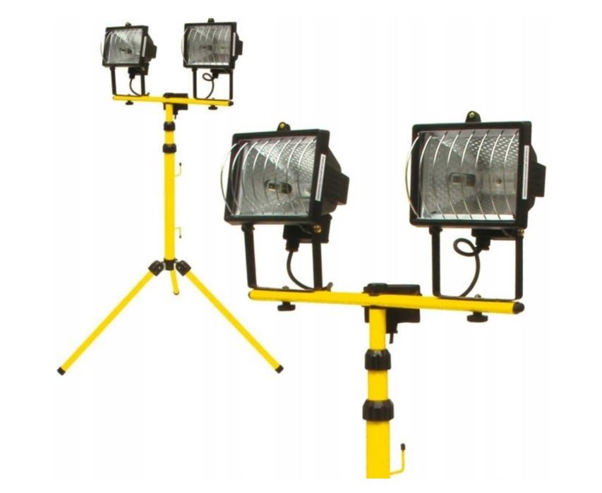 Lampa halogenowa podwójna na statywie - 1 komplet sprawny