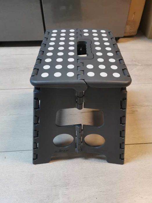 Zeller Taboret składany stołek tworzywo sztuczne  szary max 150 kg