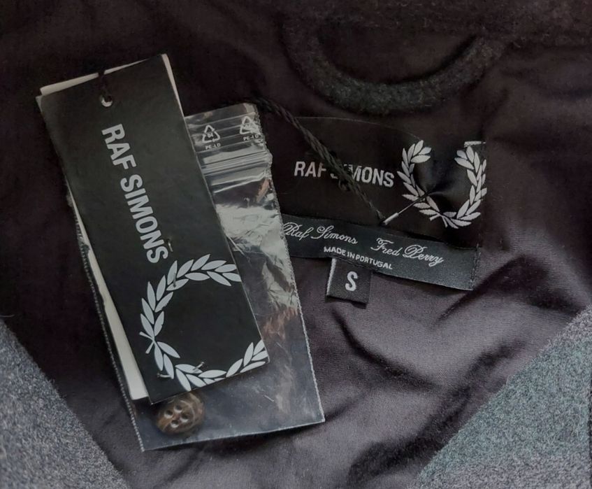 Raf Simons x Fred Perry nowa kurtka męska harington wełna r. S