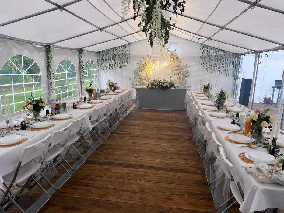 Wynajem Namiotów, stoły, krzesła, podłoga - Namioty na wesela, komunie