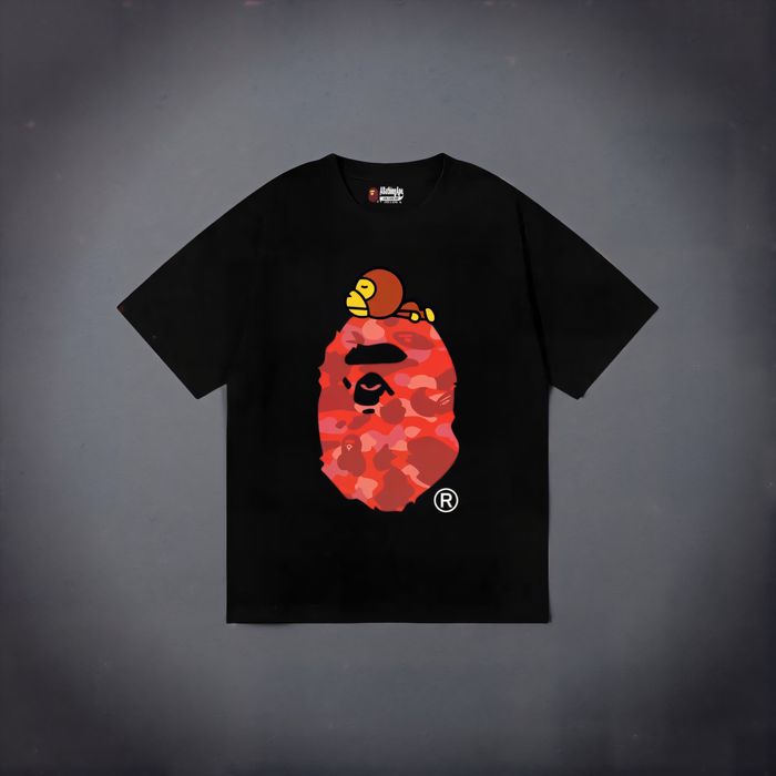 Мужская футболка  BAPE A Bathing APE  Baby Milo унисекс Бейп New Model