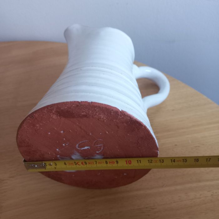 Jarro de cerâmica 21x13cm branco