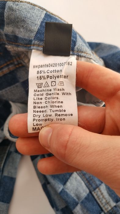 Джинсы в клеточку size S  штаны брюки