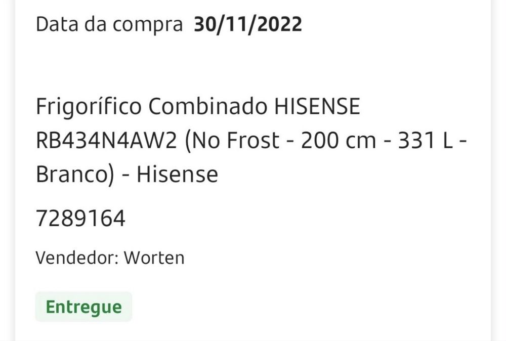 Frigorifico combinado hisense