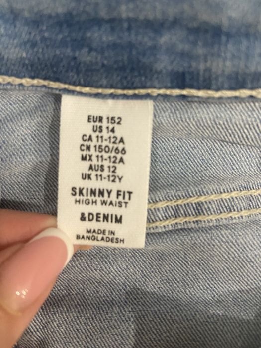 Двоє джинс - скінні для дівчинки 11-12 років