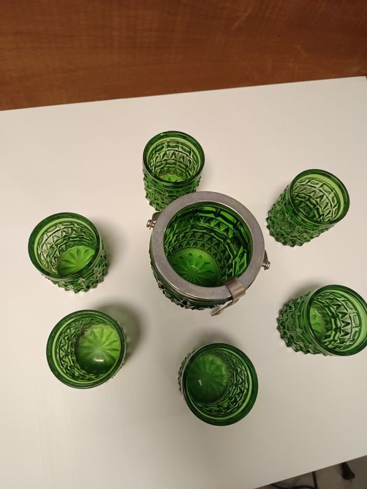 Conjunto Copos Vintage com recipiente para gelo