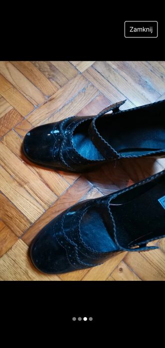 Lakierowane półbuty eleganckie retro vintage Catrin 38