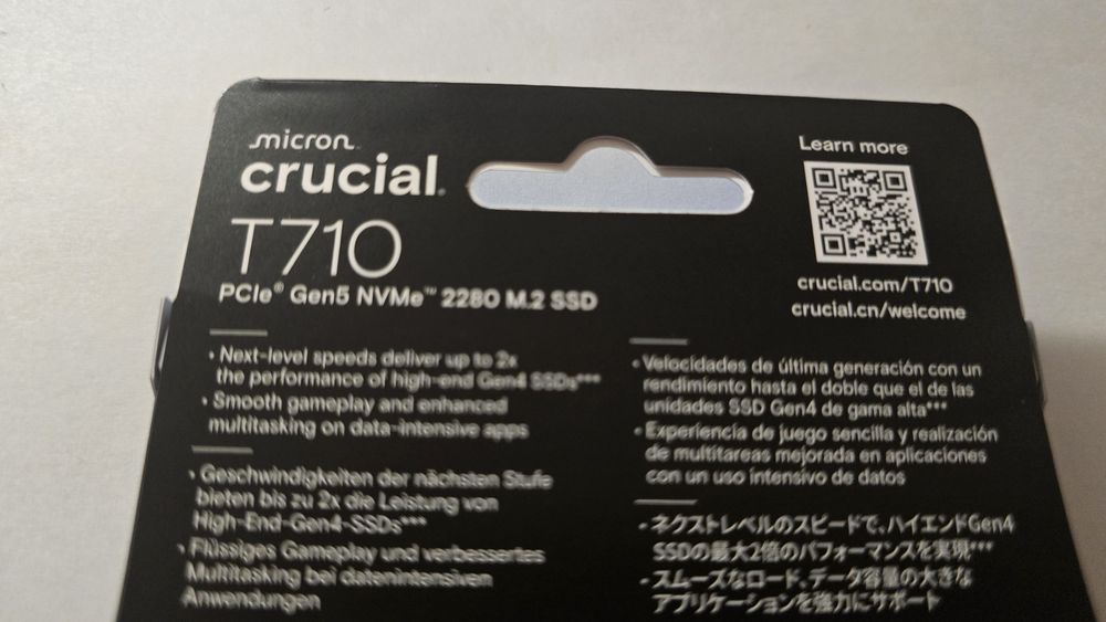 SSD Micron Crucial T710 Gen5 1TB