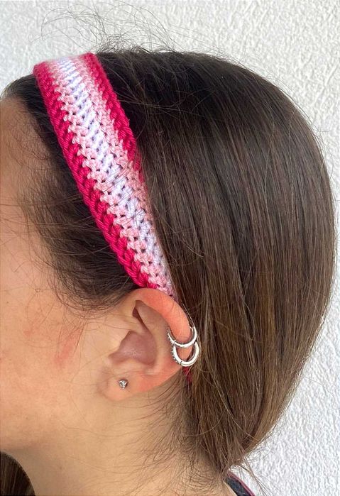 Fitas em crochet feitas à mão