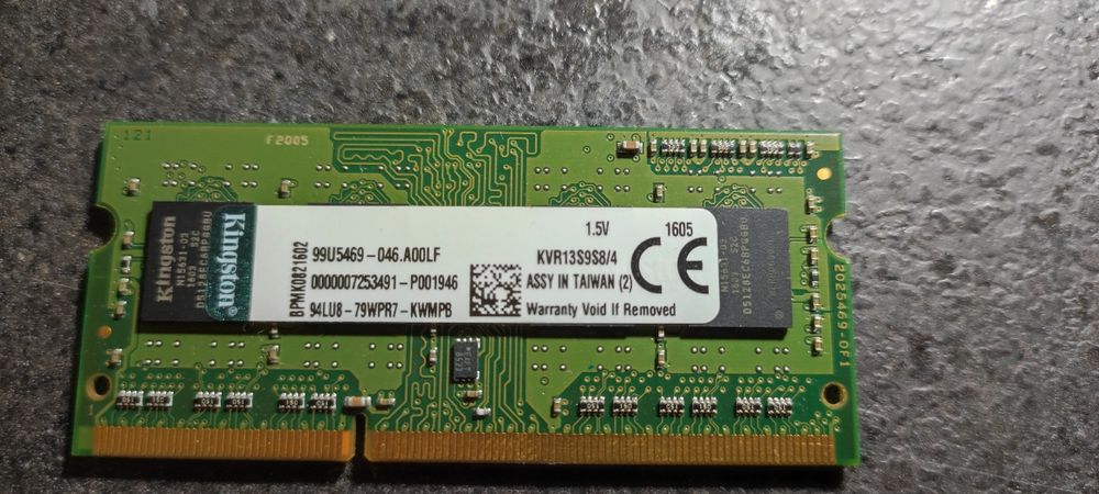 SO-DIMM  DDR3 SDRAM Kingston 4 gb