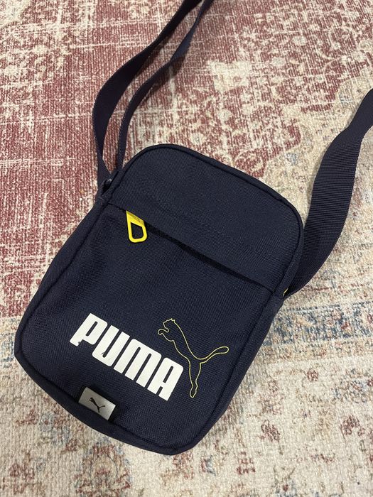 Сумка маленька через плече чоловіча синя пума Puma