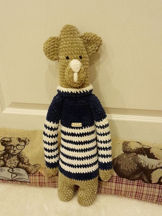 Miś na szydełku NOWY DUŻY Handmade