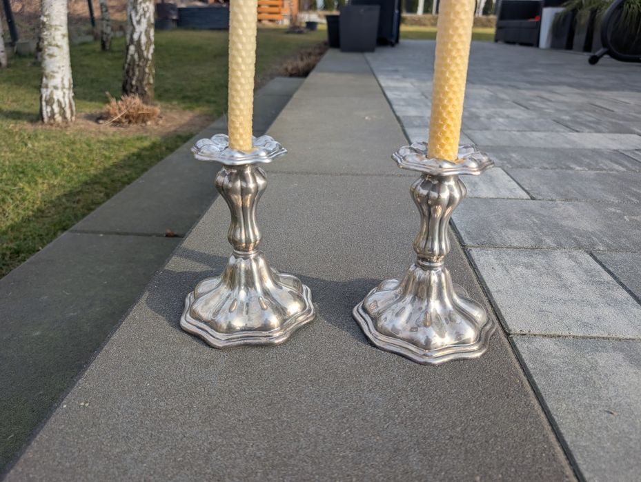 Świecznik srebro 800