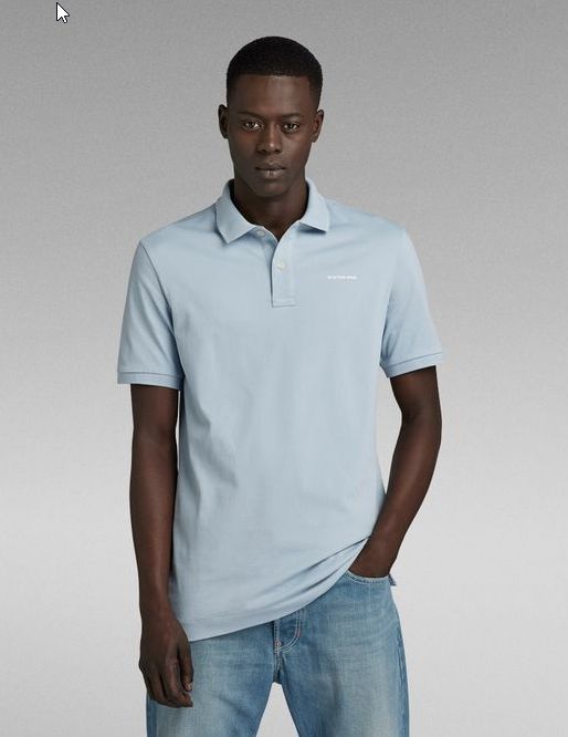 Koszulka polo basic błękitna G-star RAW M