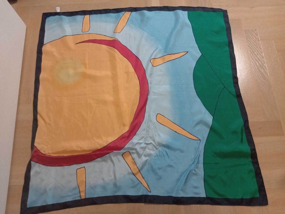 Chusta apaszka słońce 100% jedwab silk 85x85