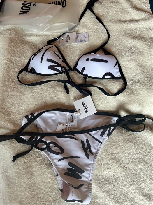 Bikini Moschino biało-czarne, nowe 38