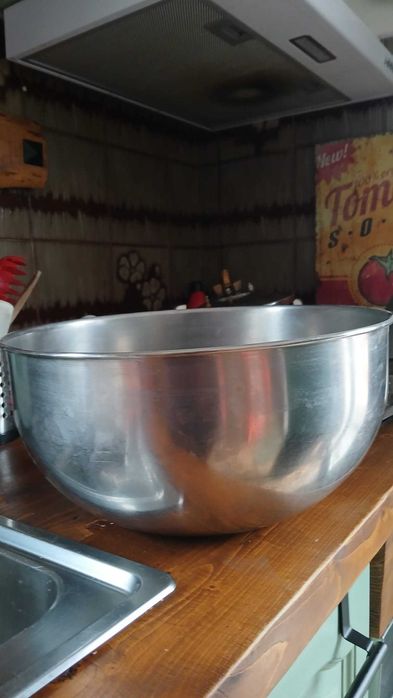 Conjunto Cozinha Profissional: Coador Chinês (28cm) e Taça Inox Grande (38cm)