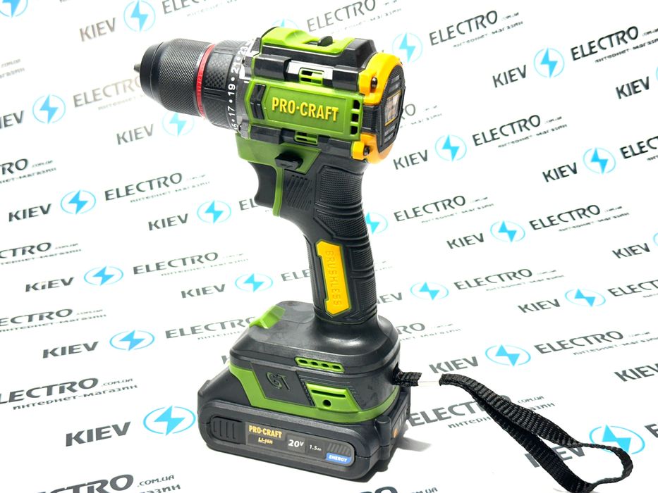 Бесщеточный шуруповерт Procraft PA18LiPro Цены комплектов в описании