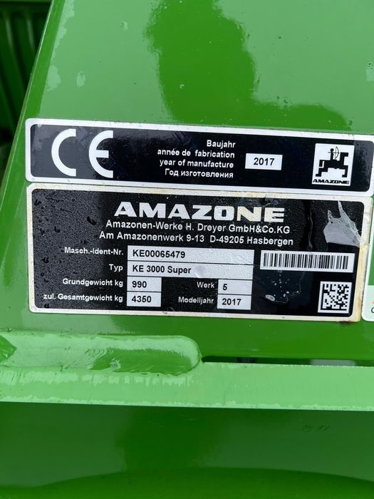 Agregat Zestaw uprawowo siewny Amazone AD3000 SUPER 3m 2017r JAK NOWY