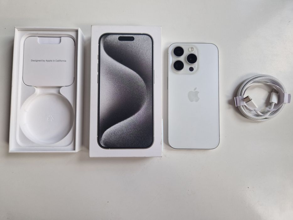Iphone 15 Pro 100% Kondycji Baterii White Titanium Warszawa