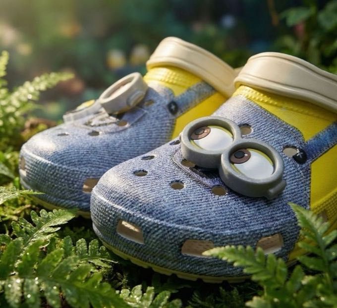 Крокси Міньйони Сrocs x Minions у жовто-синьому кольорі, Унісекс(42-43, 44-45).