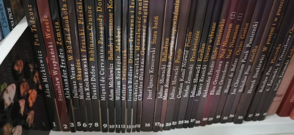 Nowe Orzeszkowa Prus Żeromski Molier Szekspir Dickens Norwid Pasek