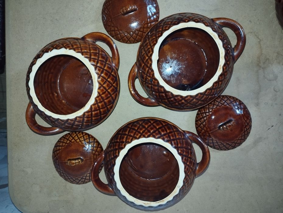 Горщики глиняні для запікання 6 шт.