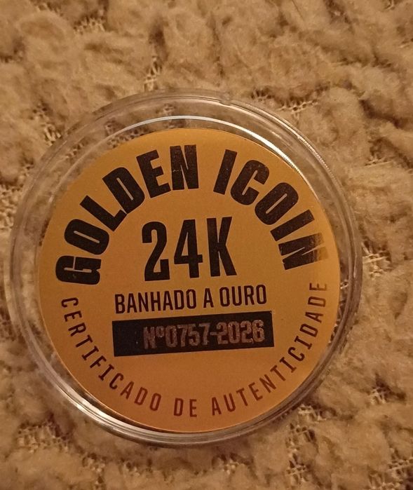 Moeda Comemorativa Cristiano Ronaldo – Seleção Nacional | 24K Banhada a Ouro | Edição Numerada