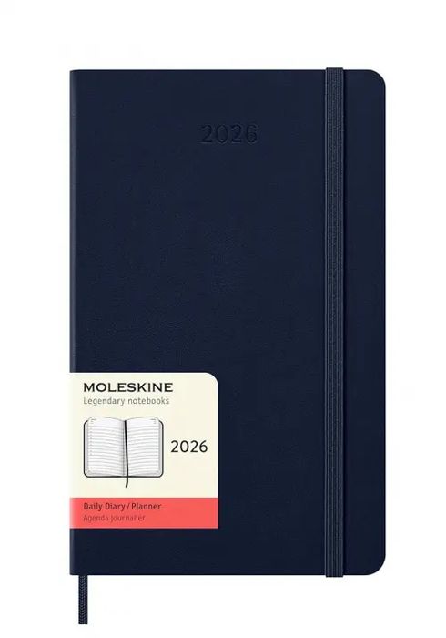 Kalendarz 2026 12M Moleskine L twarda oprawa dzienny Sapphire Blue 13x21cm. Moleskine. Nowy Produkt