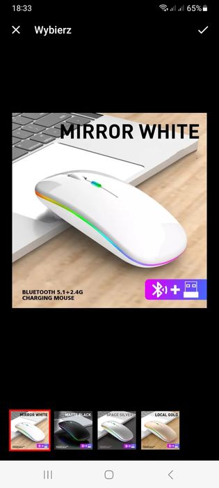 Myszka bezprzewodowa bluetooth i wireles