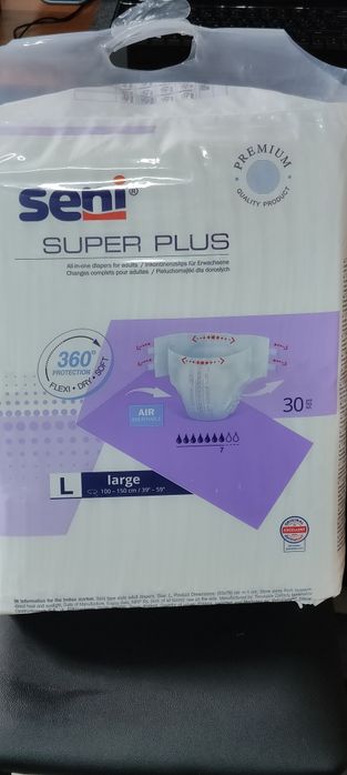 Pieluchy Seni Super Plus L 30 sz.