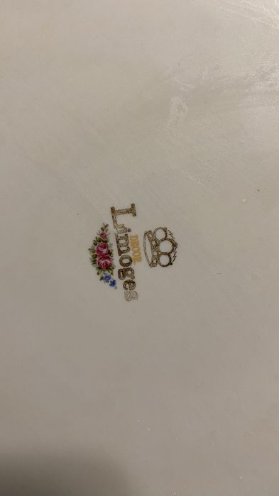 Conjunto de café Limoges + prato de bolo com talheres