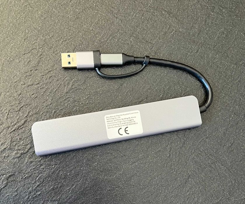Hub USB-C 8w1 adapter HDMI 4K RJ45 LAN 2xUSB 3.0 SD microSD laptop MacBook
