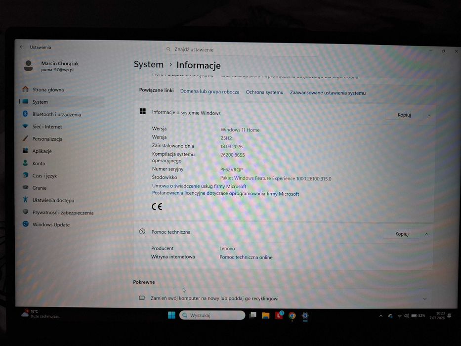 Lenovo IdeaPad Slim 3 15IRH10