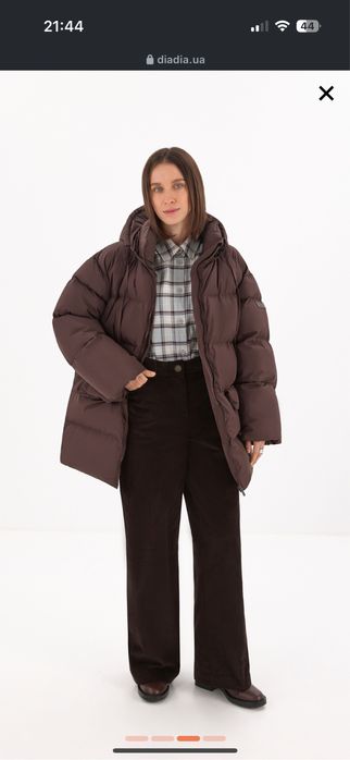 Dia Dia бренд пуховик шоколад