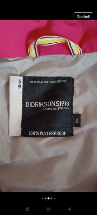 Kombinezon wodoodporny nieocieplany Didriksons NabillaKids Coveral 100