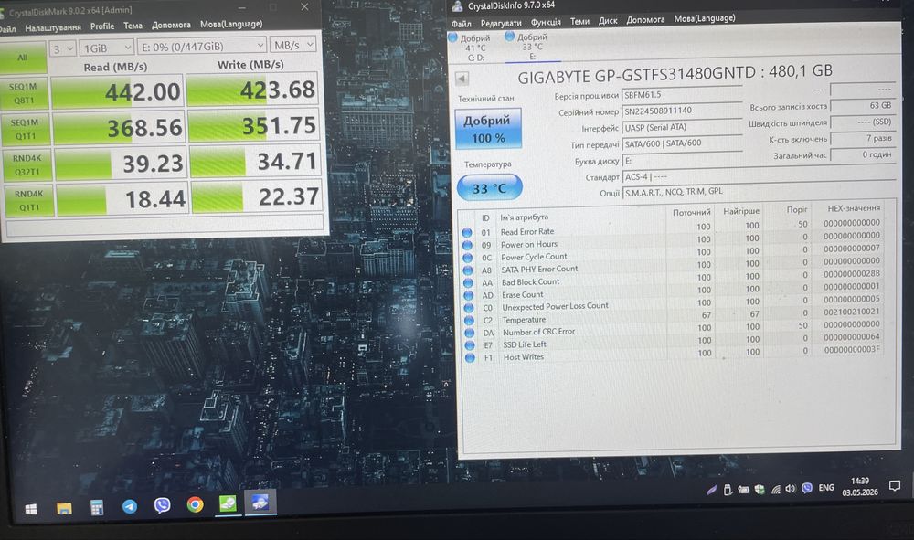 Ssd  Gigabyte 480
