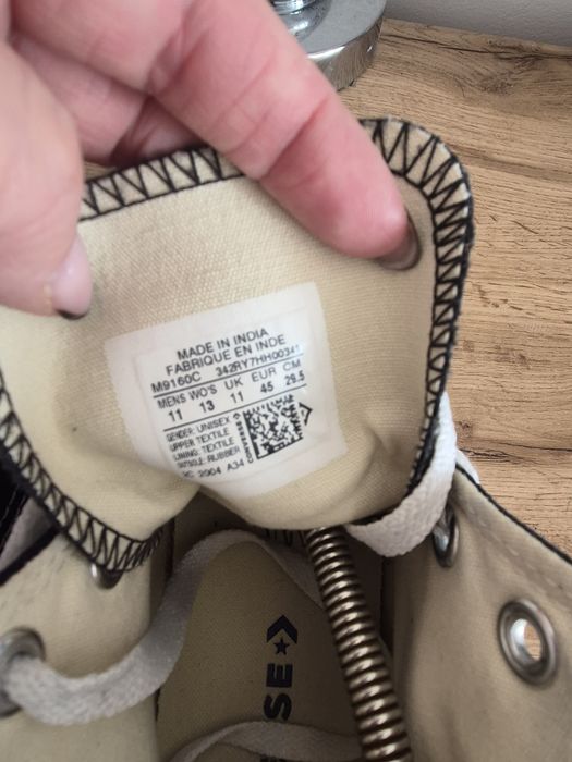 Trampki all star converse 45 czarne za kostkę